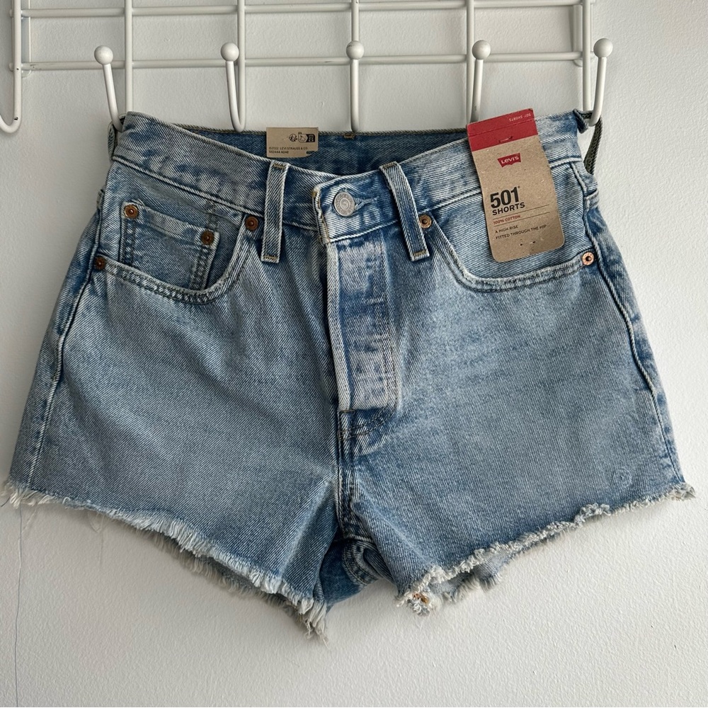 Levi's Light Blue Jean Shorts